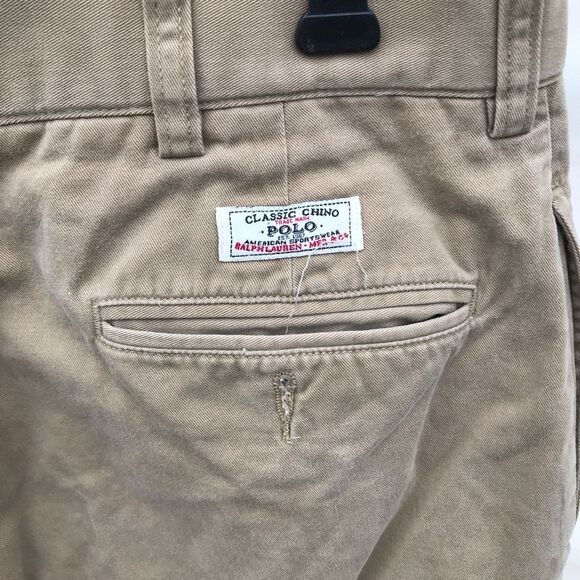 Polo Ralph Lauren Hammond Pants Mens 36x30 Khaki cuffed Straight Leg - Picture 6 of 7